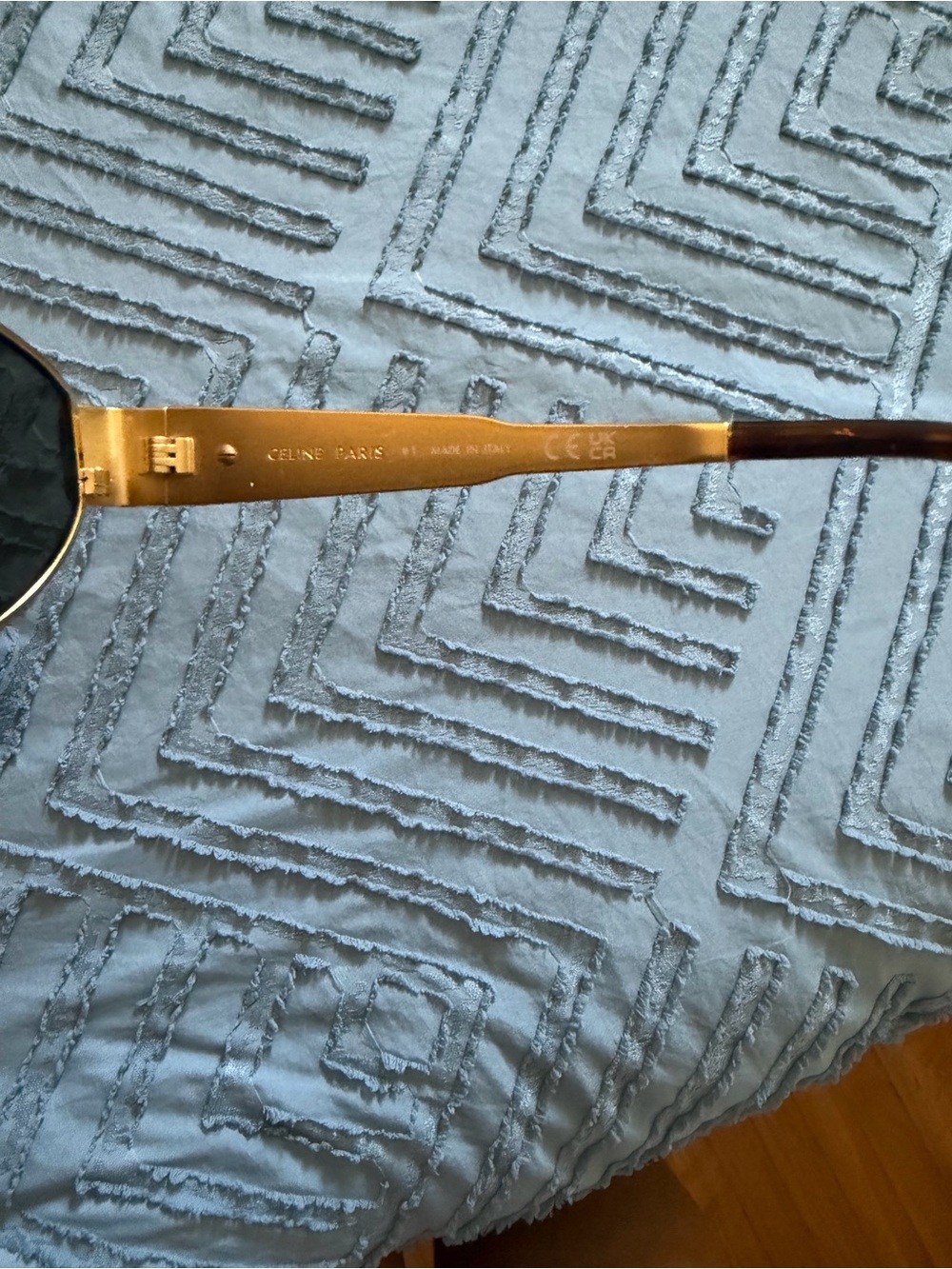 Celine Gold Frame Sunglasses with Black Lenses - Picture 3 of 5